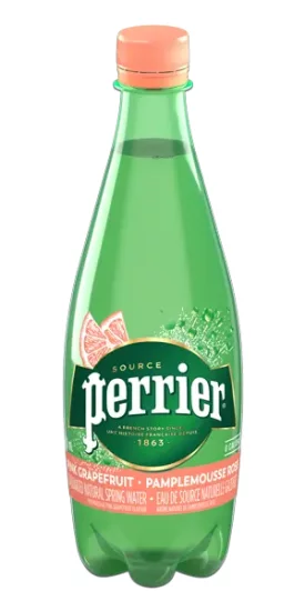 PERRIER Pink Grapefruit Sparkling Natural Spring Water - Click Image to Close