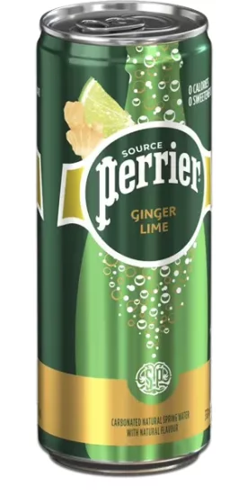 PERRIER Ginger Lime Sparkling Natural Spring Water - Click Image to Close