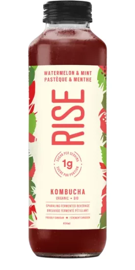 RISE Kombucha 1G - Watermelon & Mint - Low Sugar - Organic - Keto