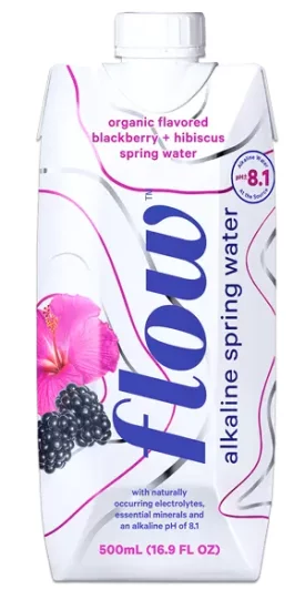 FLOW Alkaline Spring Water - Blackberry + Hibiscus - Click Image to Close