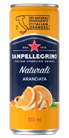 SAN PELLEGRINO NATURALI Aranciata Sparkling Fruit Beverage - Click Image to Close