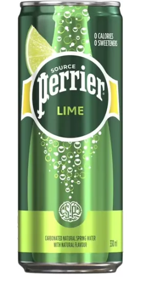 PERRIER Lime Sparkling Natural Spring Water - Click Image to Close