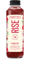 RISE Kombucha 1G - Raspberry & Vanilla - Low Sugar - Organic - Keto